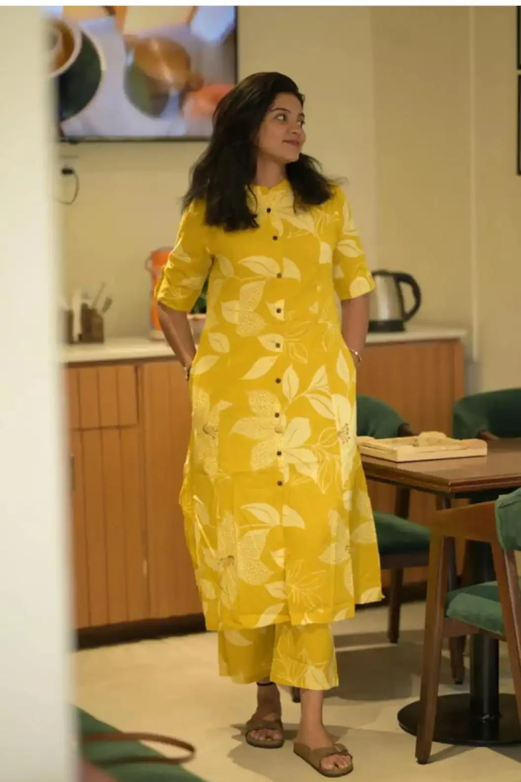 Second image of Sunshine Yellow Floral Co-ord Set