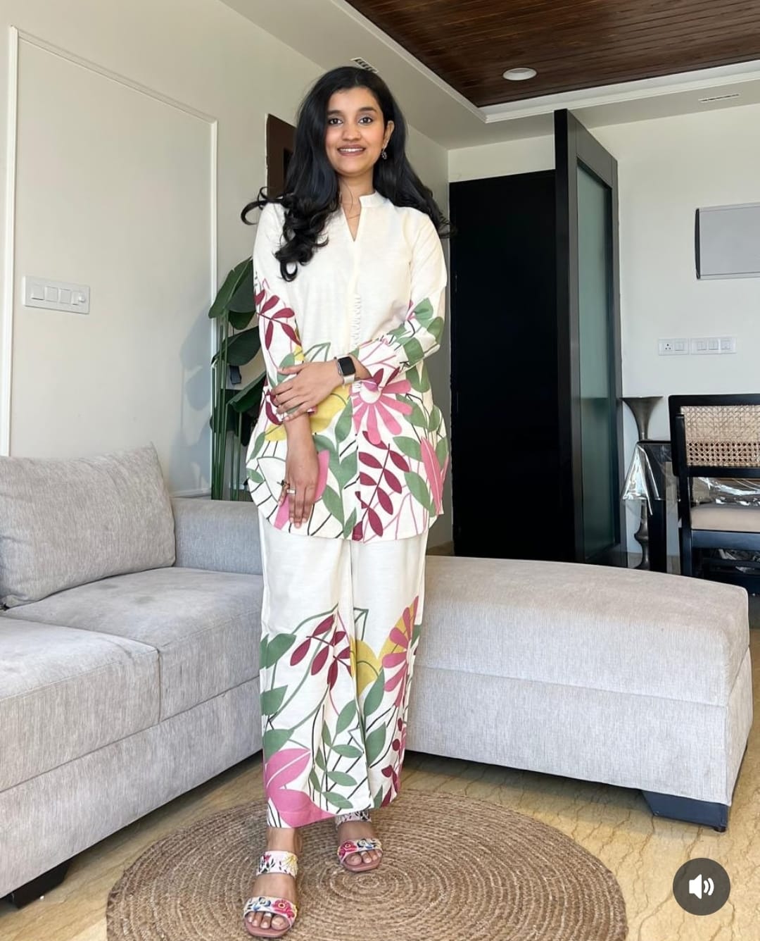 Second image of Botanic Blush Cotton Co-ord Set
